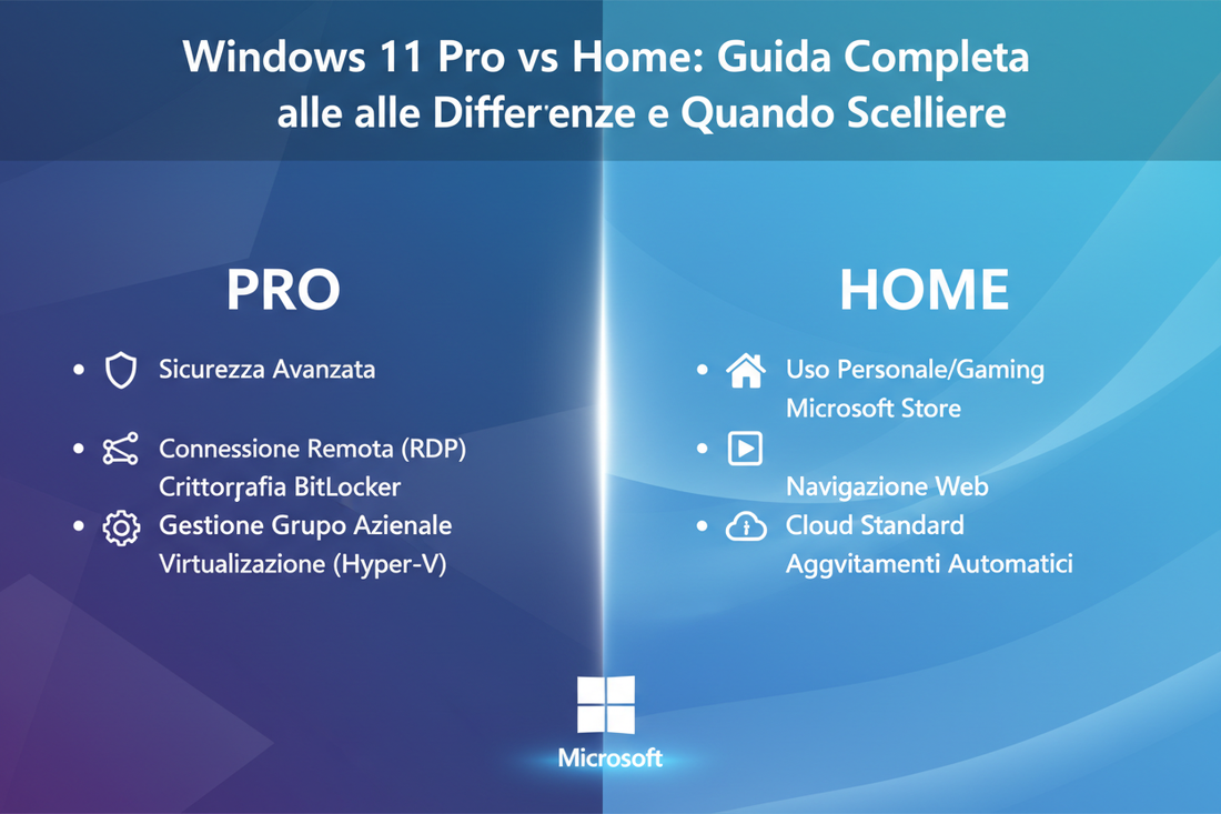 Windows 11 Pro vs Home: Guida Completa alle Differenze e Quando Scegliere