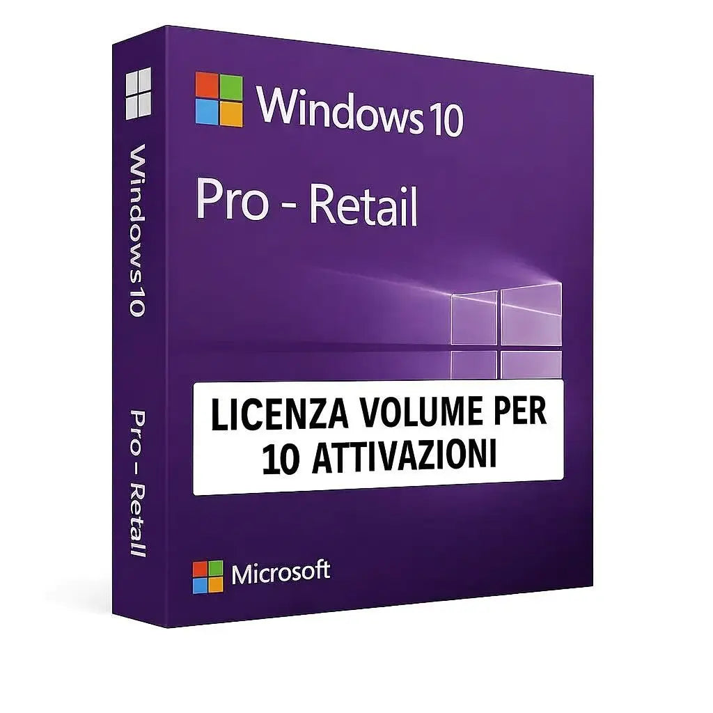 Windows 10 Pro – Licenza Volume per 10 Attivazioni MSLicenze