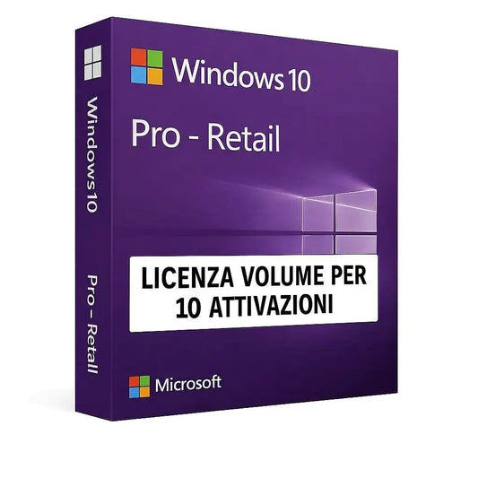 Windows 10 Pro – Licenza Volume per 10 Attivazioni MSLicenze