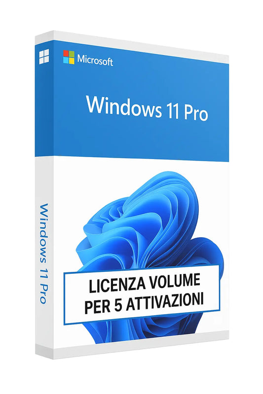 Windows 11 Pro – Licenza Volume per 5 Attivazioni MSLicenze