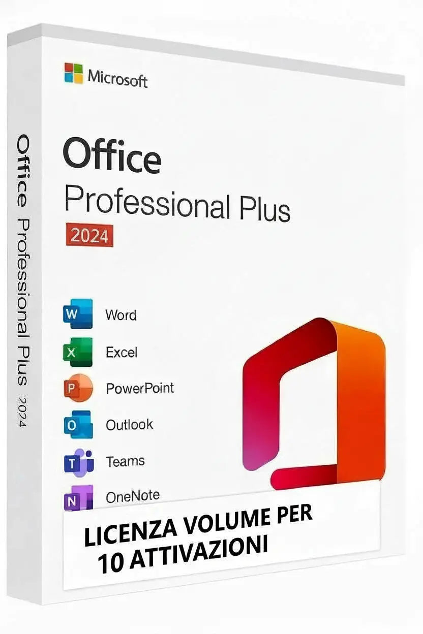 Microsoft Office 2024 Professional Plus LTSC – Licenza Volume per 10 Attivazioni MSLicenze