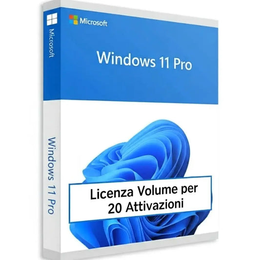 Windows 11 Pro – Licenza Volume per 20 Attivazioni MSLicenze